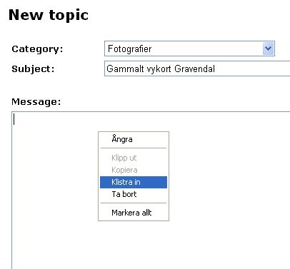 Klistra in bildlnken i textrutan fr nytt inlgg (eller svar), s den inte frsvinner.